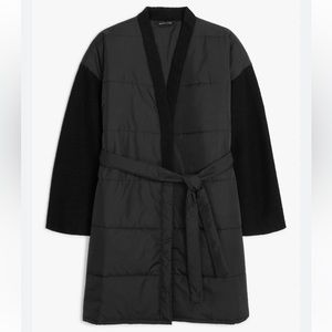 Eileen Fisher Black Quilted K/L Coat Size Small New